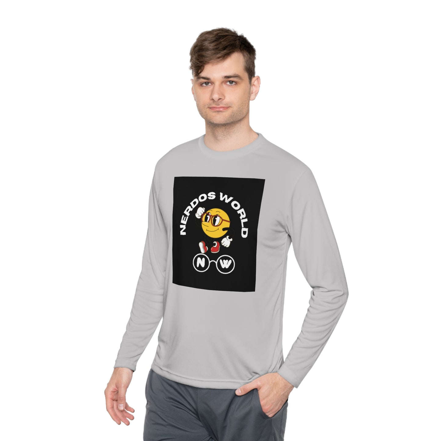 Nerdos World Unisex Lightweight Long Sleeve Tee