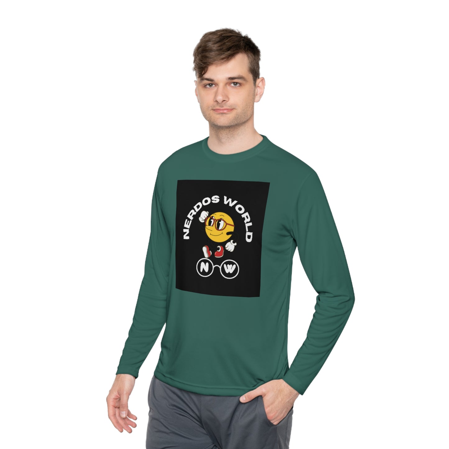 Nerdos World Unisex Lightweight Long Sleeve Tee