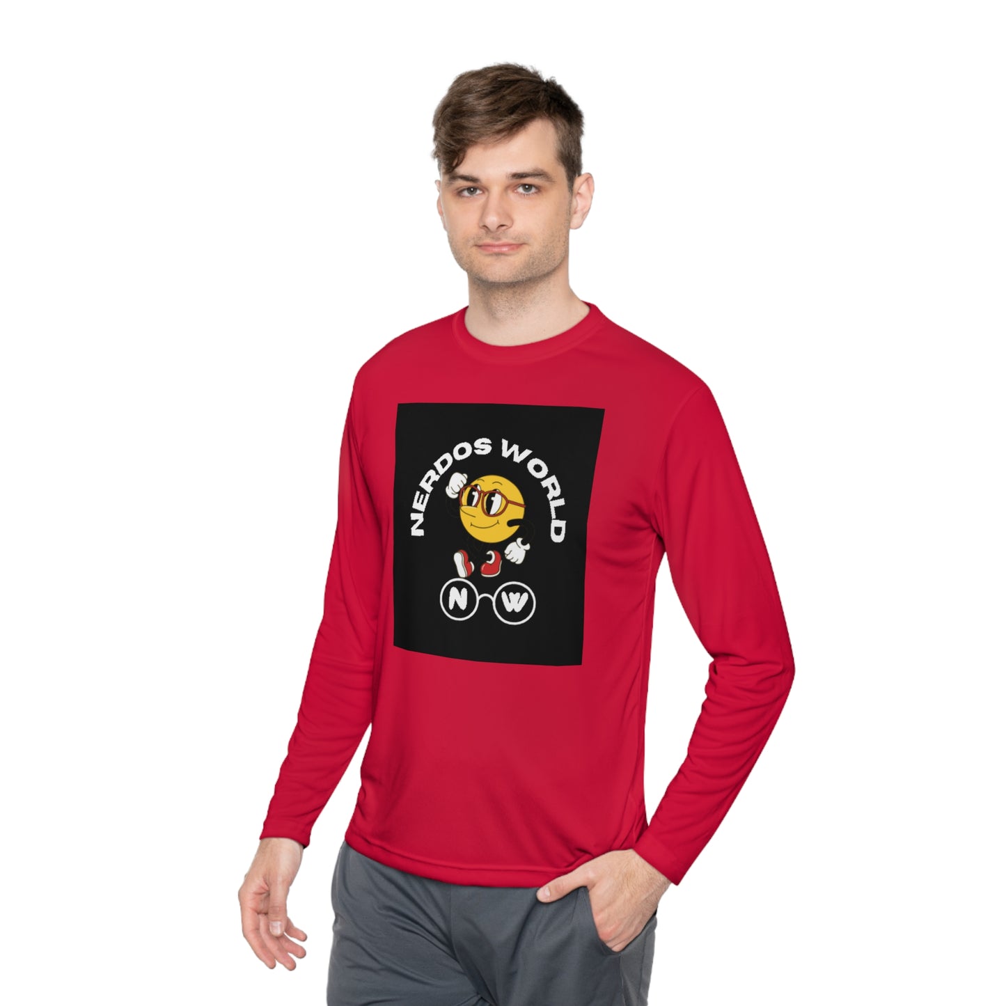 Nerdos World Unisex Lightweight Long Sleeve Tee