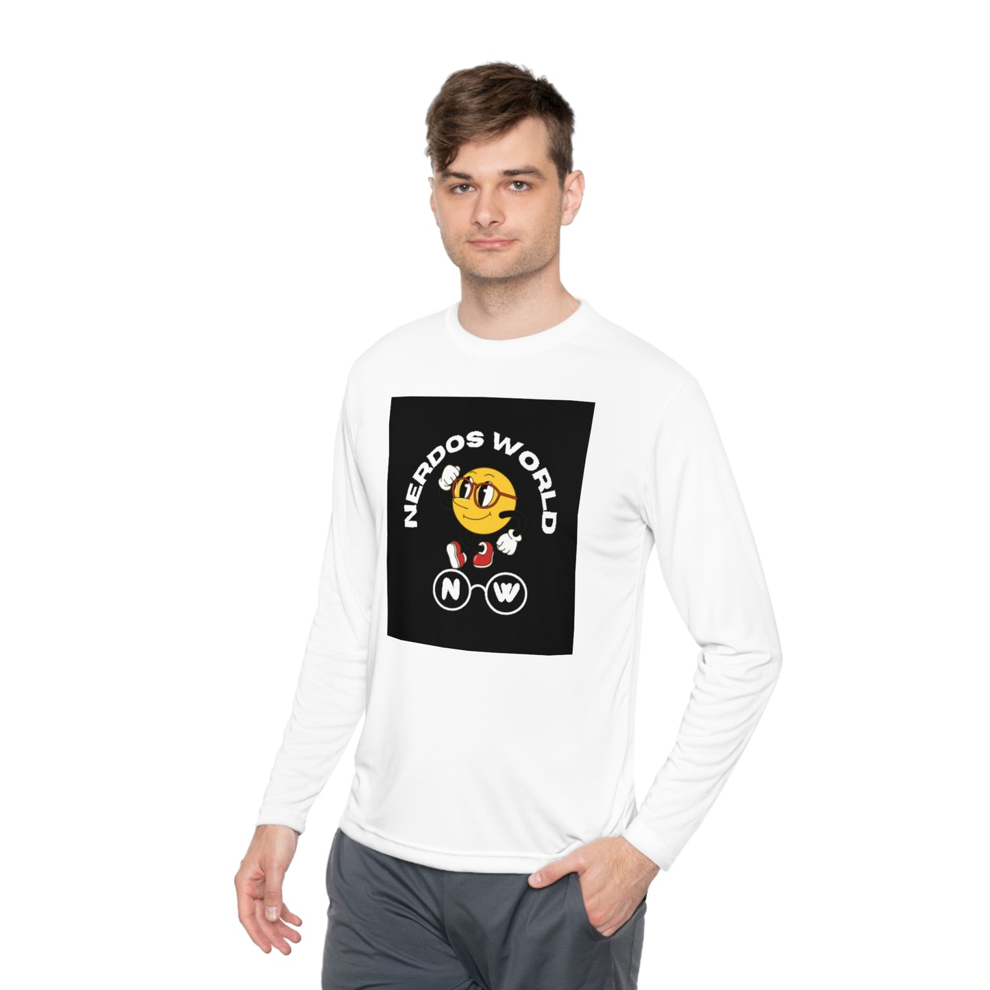 Nerdos World Unisex Lightweight Long Sleeve Tee