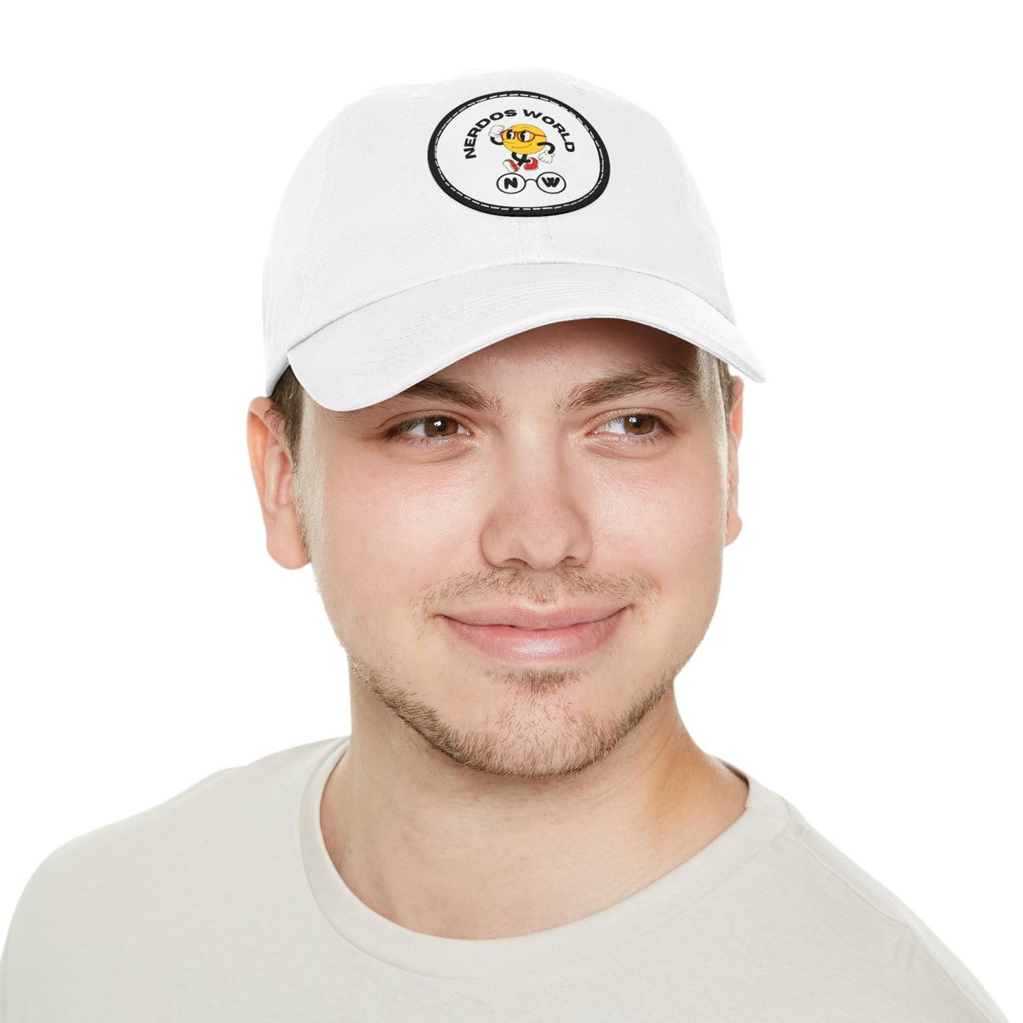 Nerdos World Hat with Leather Patch (Round)