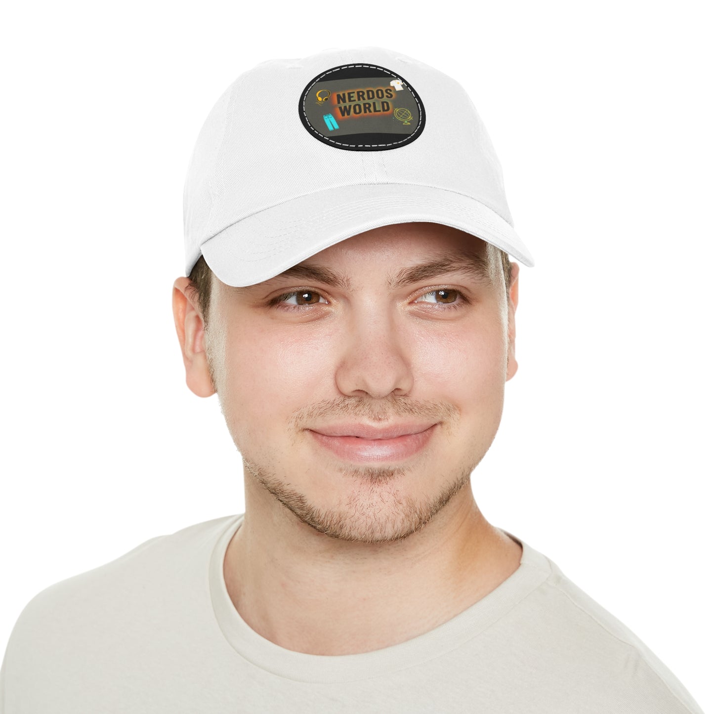 Nerdos World Hat with Leather Patch (Round)