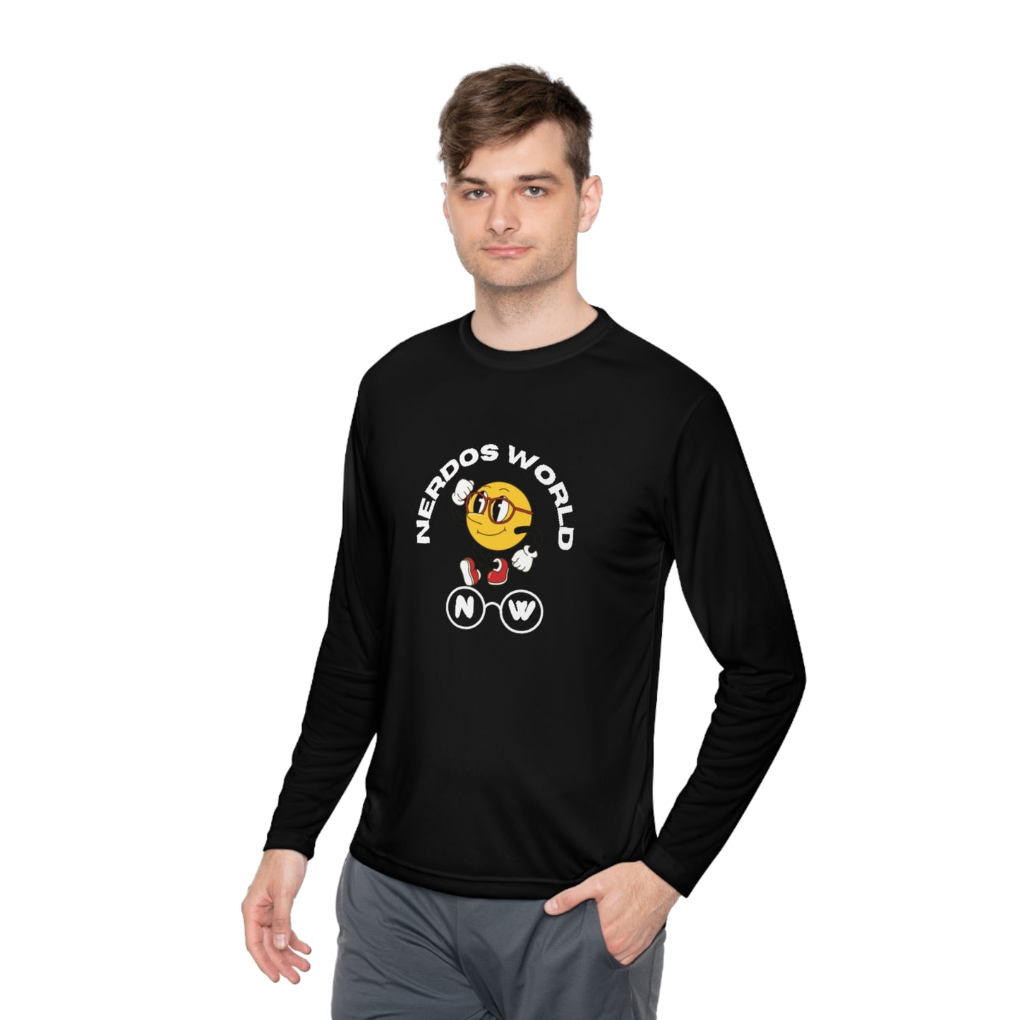 Nerdos World Unisex Lightweight Long Sleeve Tee