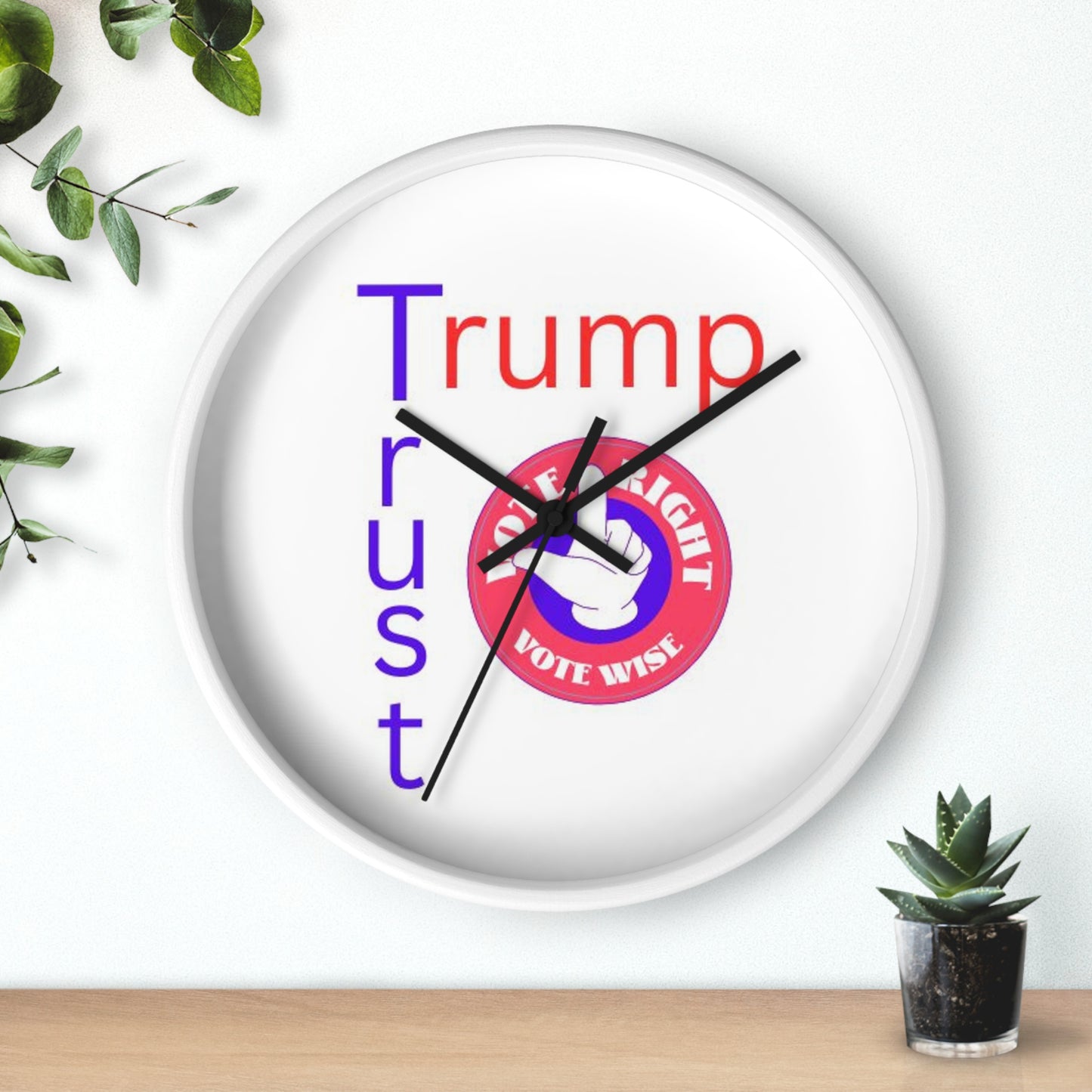 Trust Trump Wall Clock