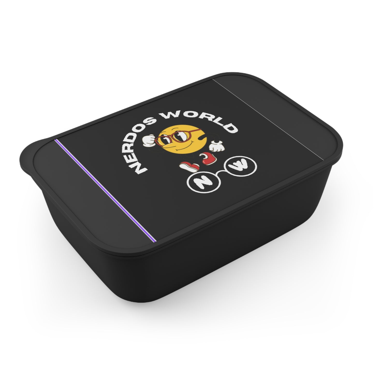 Nerdos World Bento Box with Band and Utensils