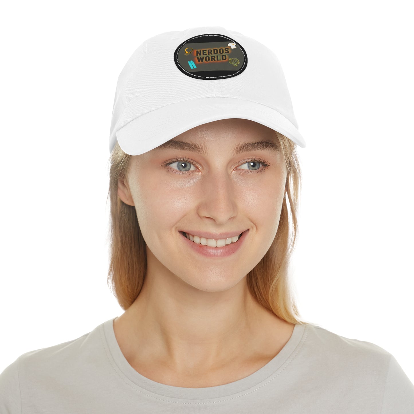 Nerdos World Hat with Leather Patch (Round)