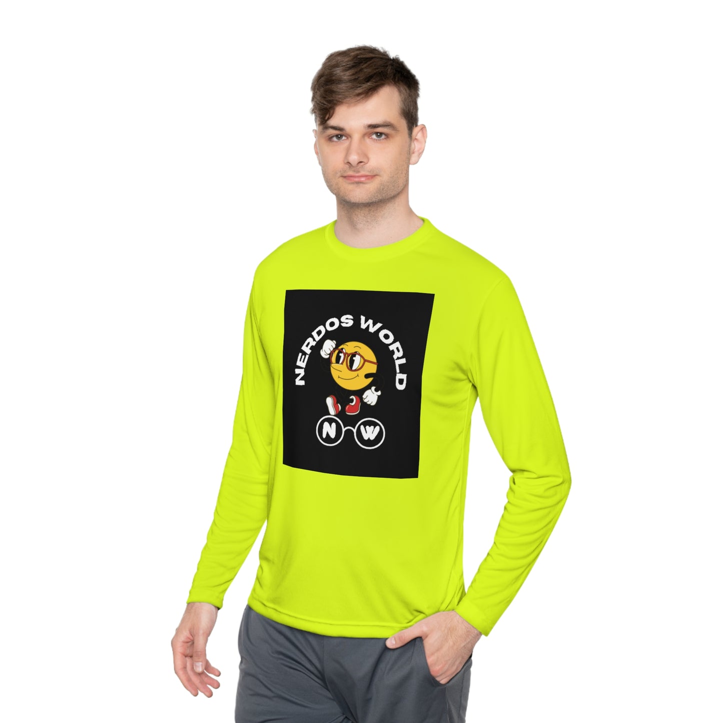 Nerdos World Unisex Lightweight Long Sleeve Tee