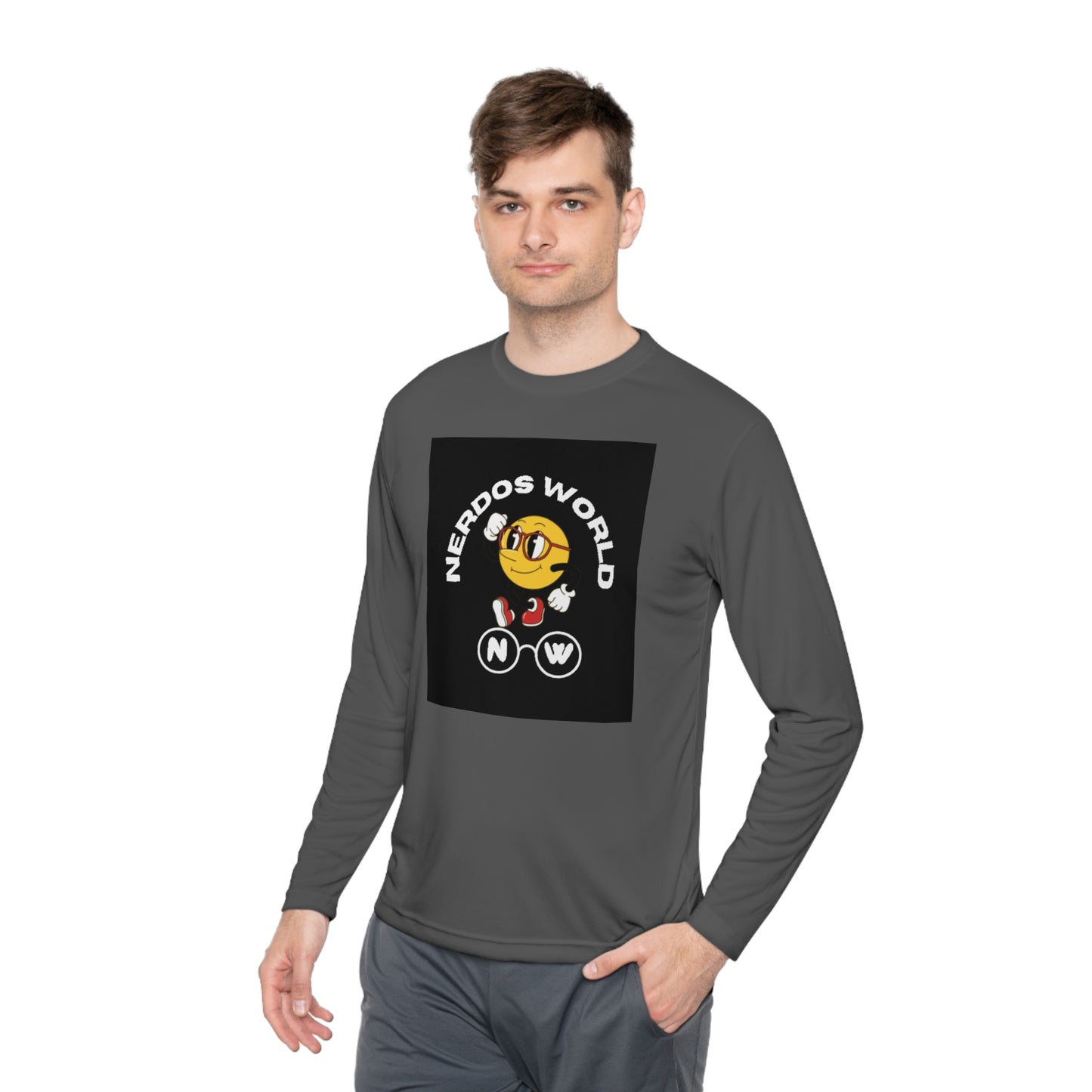 Nerdos World Unisex Lightweight Long Sleeve Tee