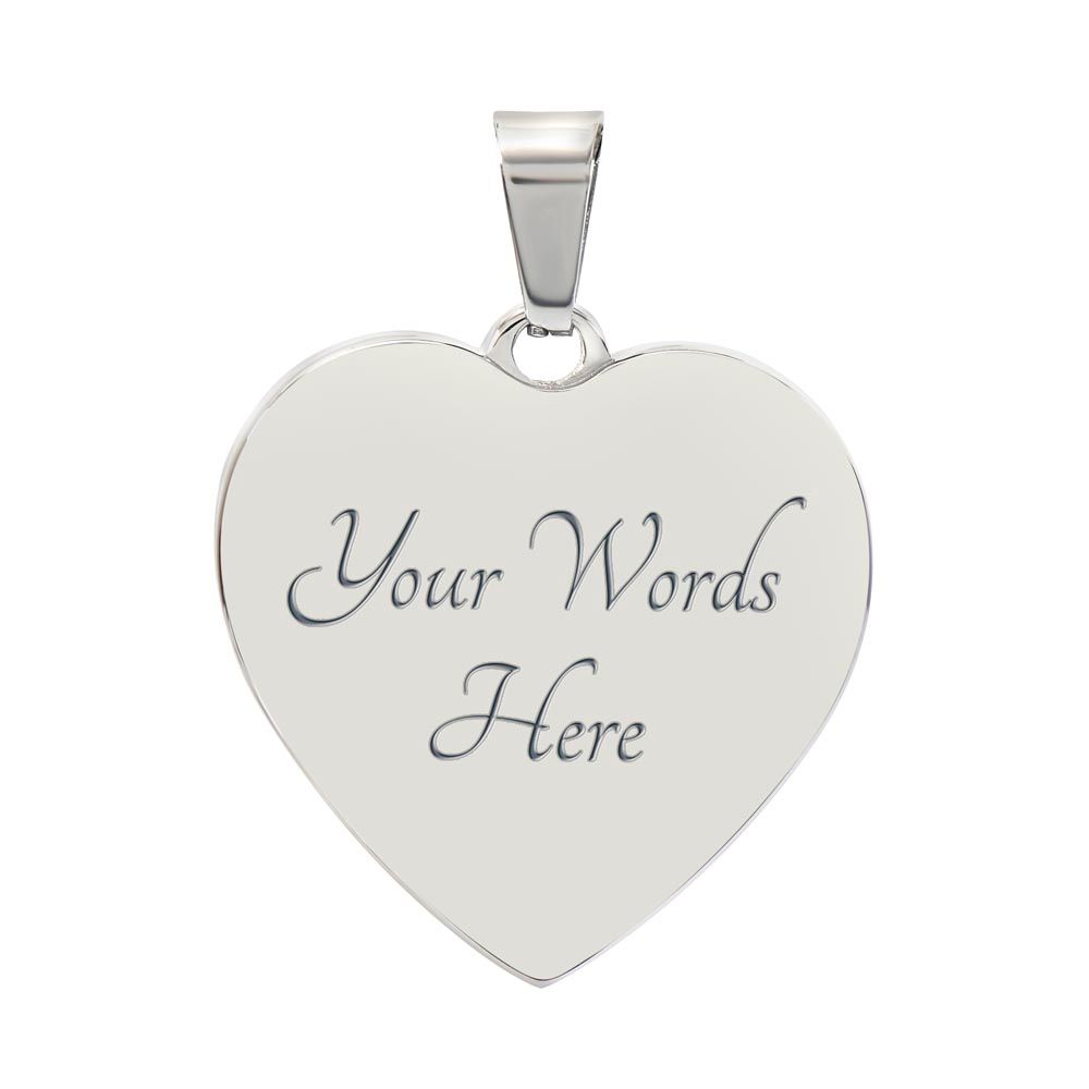 Personalized / Engraved Heart Necklace Silver / Gold