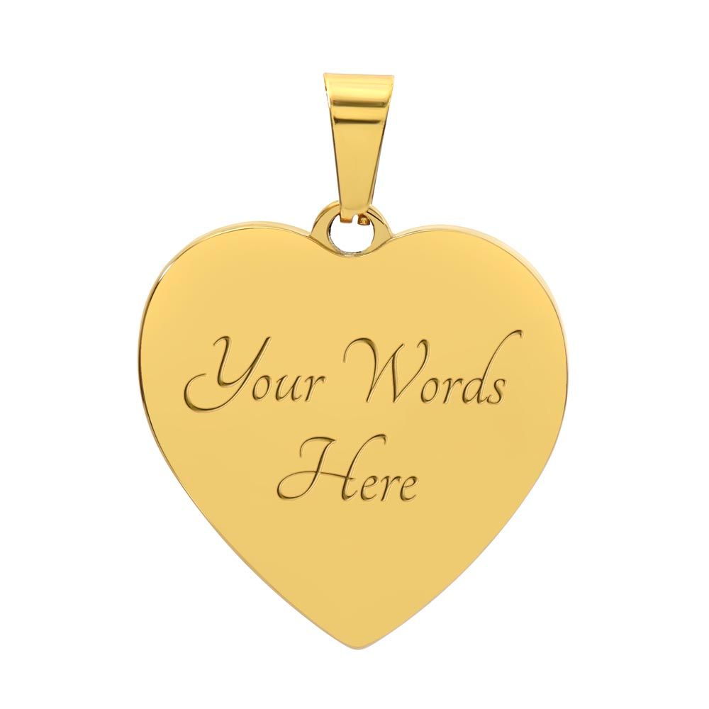 Personalized / Engraved Heart Necklace Silver / Gold