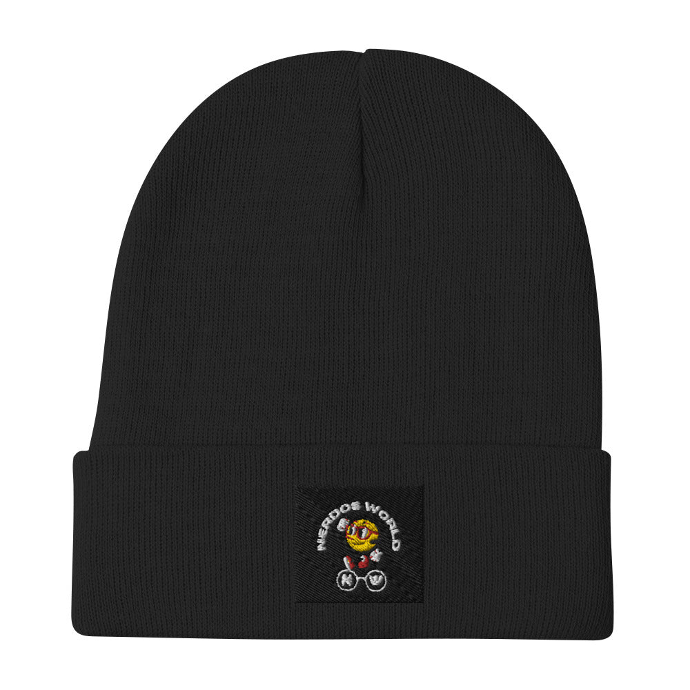 Nerdos World Embroidered Beanie