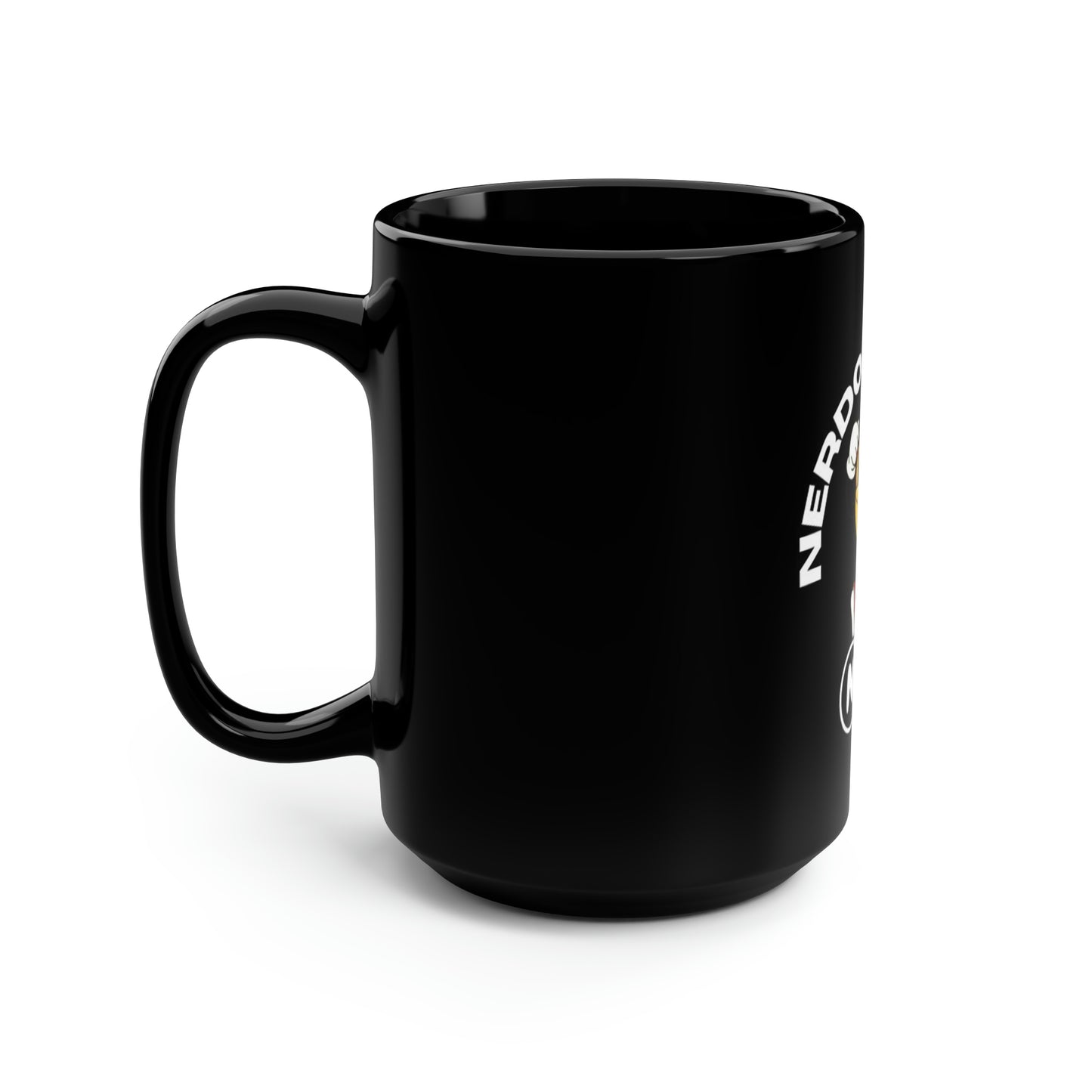 Nerdos World Black Mug, 15oz