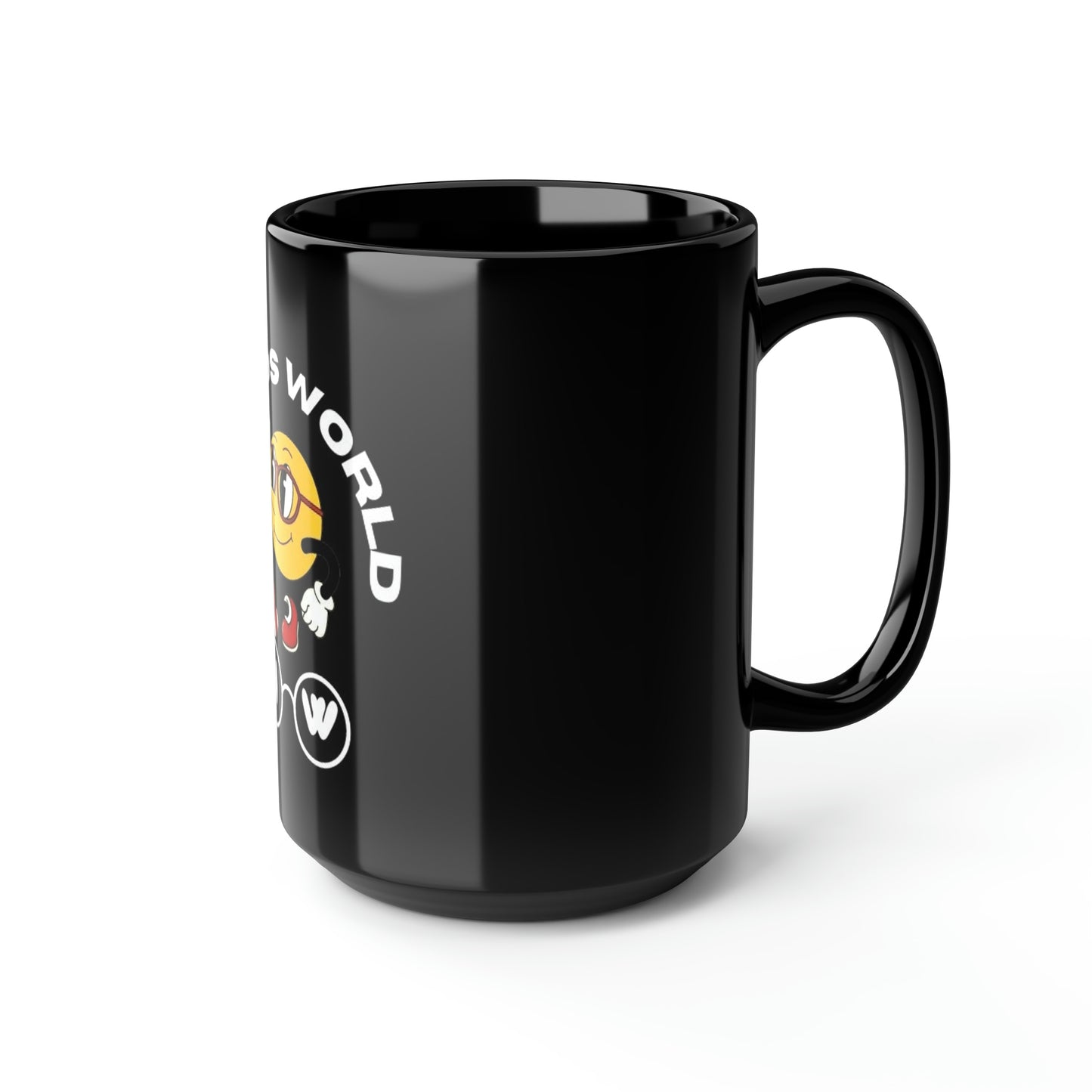 Nerdos World Black Mug, 15oz