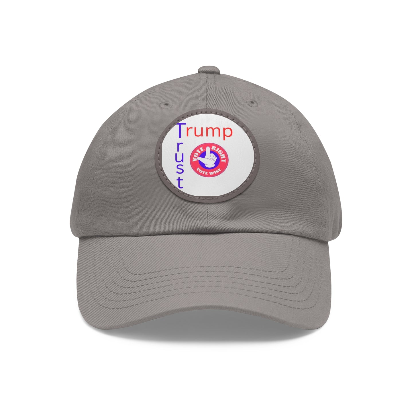 Trust Trump Hat with Leather Patch (Round)