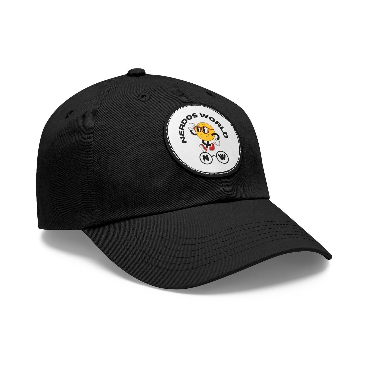 Nerdos World Hat with Leather Patch (Round)