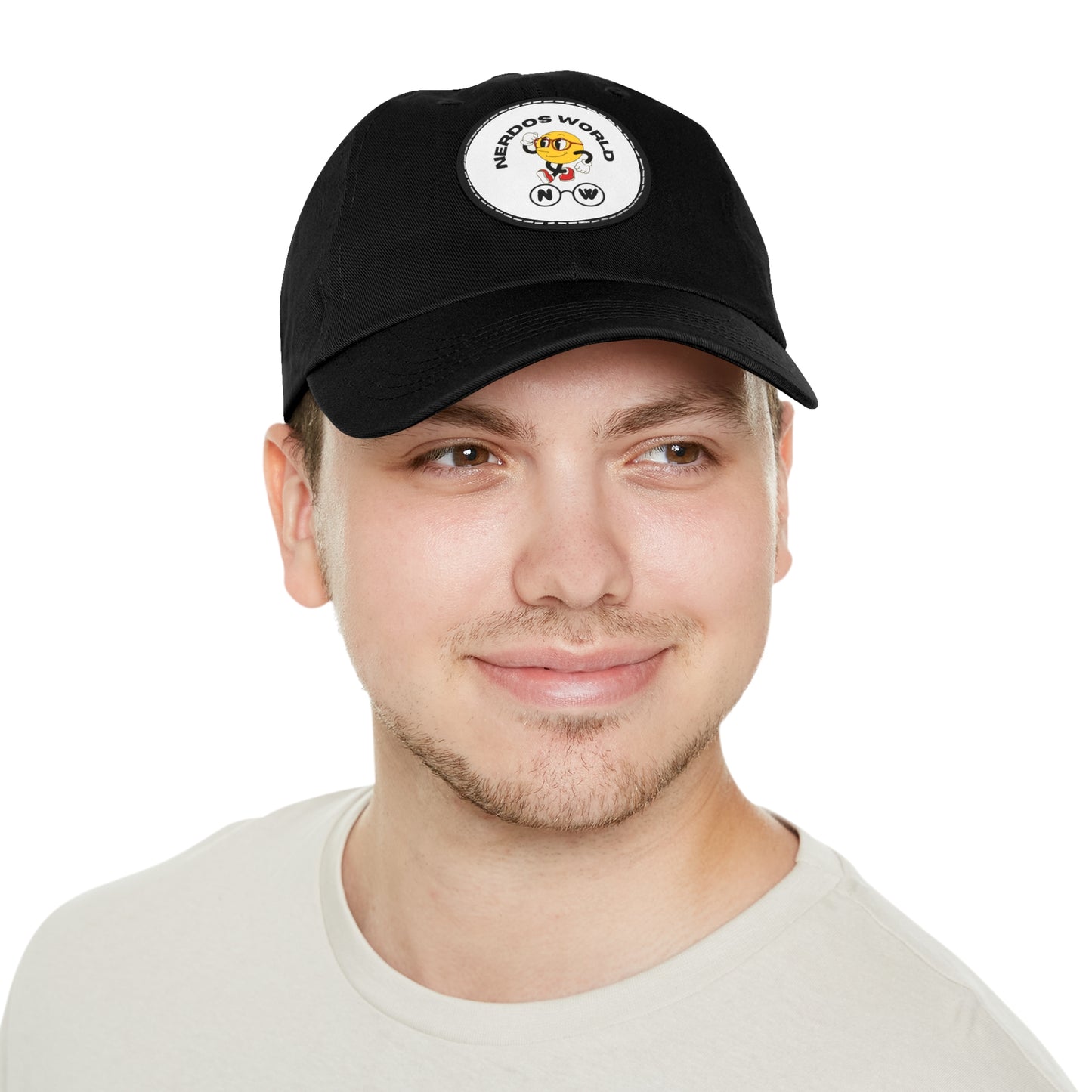 Nerdos World Hat with Leather Patch (Round)