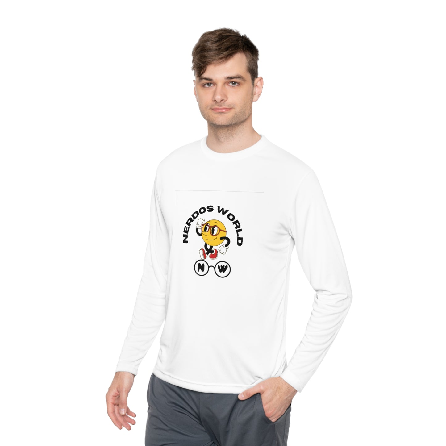 Nerdos World Unisex Lightweight Long Sleeve Tee