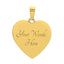 Personalized / Engraved Heart Necklace Silver / Gold