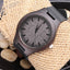 Men Engraved Wooden Elegant Watch Genuine Leather