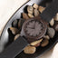 Men Engraved Wooden Elegant Watch Genuine Leather