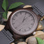 Men Engraved Wooden Elegant Watch Genuine Leather