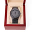 Men Engraved Wooden Elegant Watch Genuine Leather